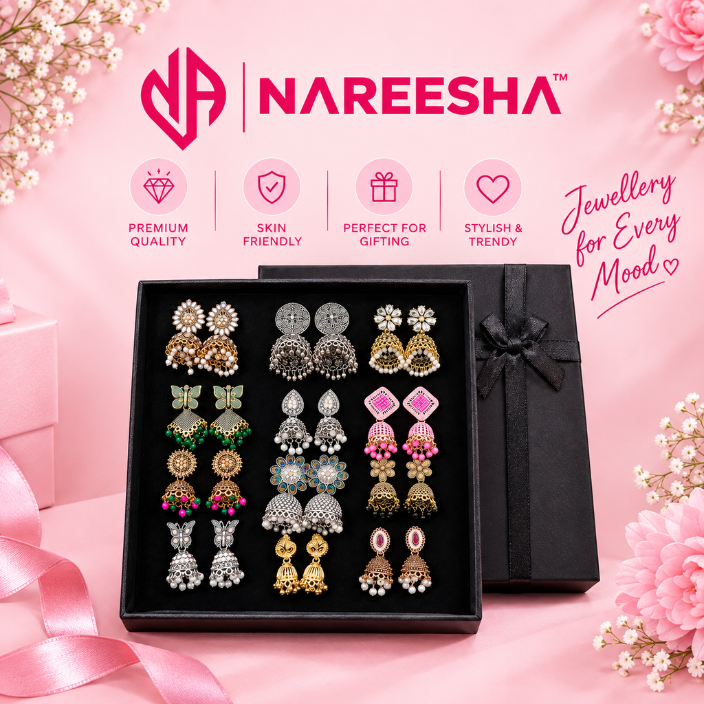 Trending Jhumka Gift Box 12-Pairs✨