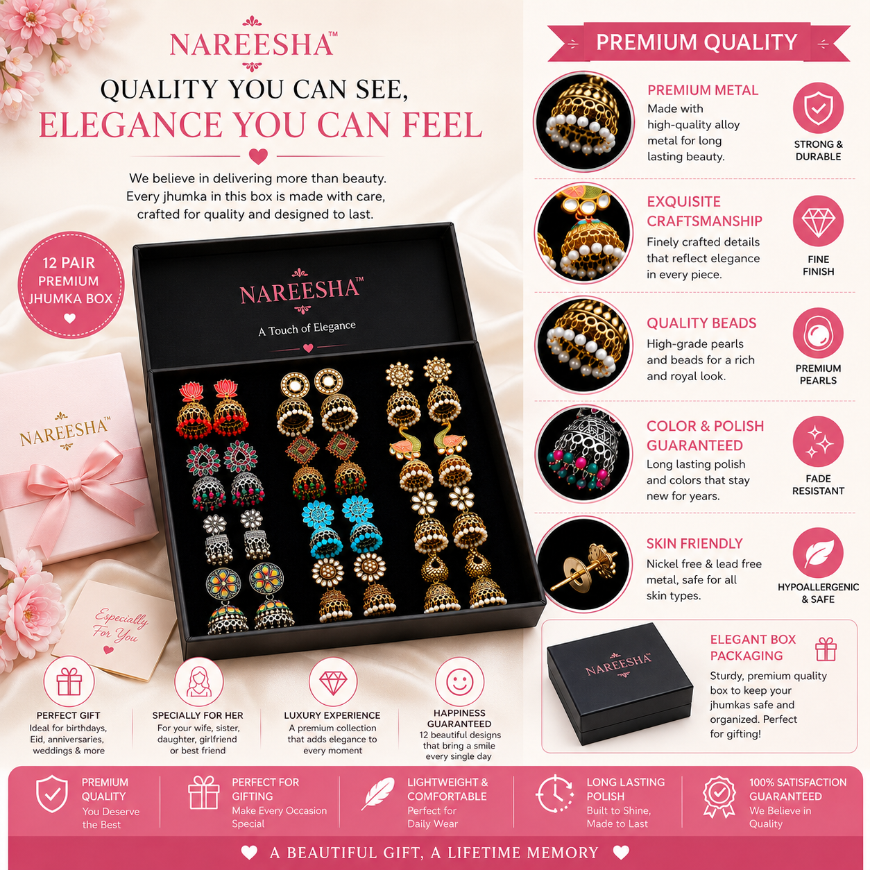 Premium 12-Pair Jhumki Box ✨