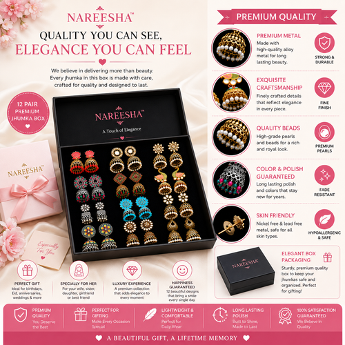 Premium 12-Pair Jhumki Box ✨